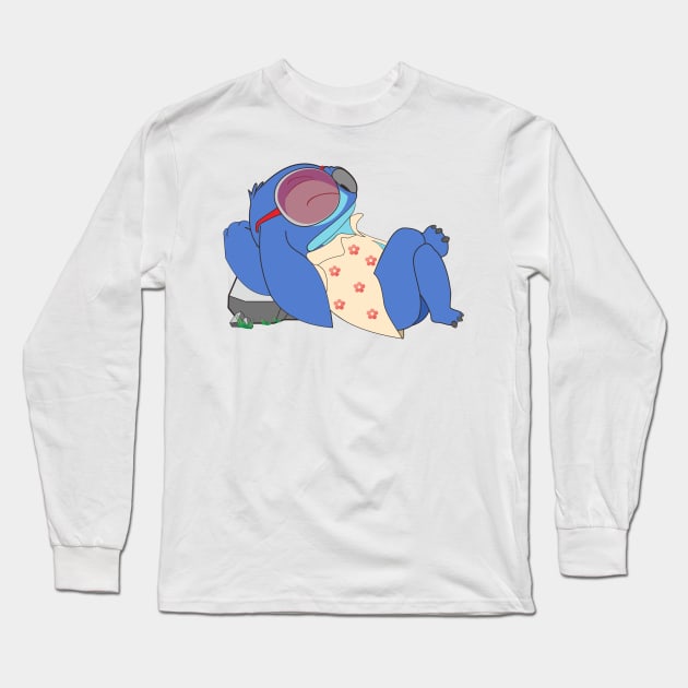 Sunbathe Stitch (Experiment 626) Long Sleeve T-Shirt by Rohman1610